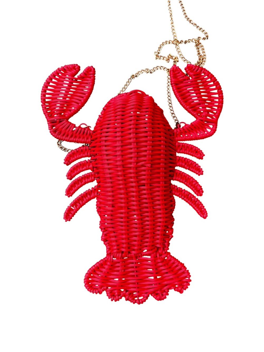 Red Woven Lobster Crossbody Bag - Picture 2 of 3